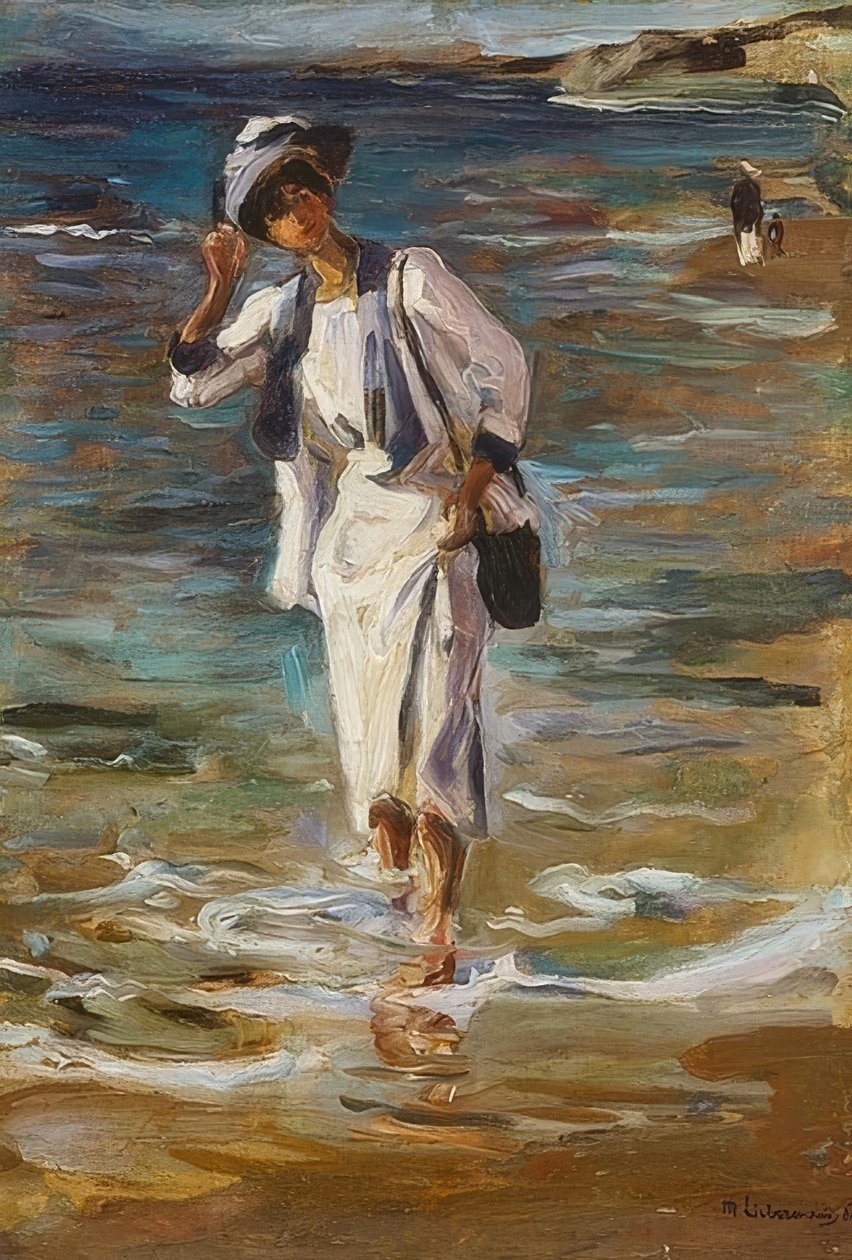 Frau am Strand von Max Liebermann