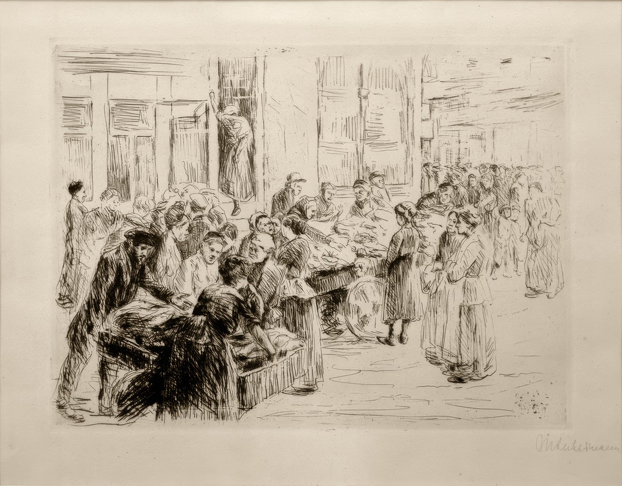 Aus dem Judenviertel in Amsterdam, Karrenhandel von Max Liebermann