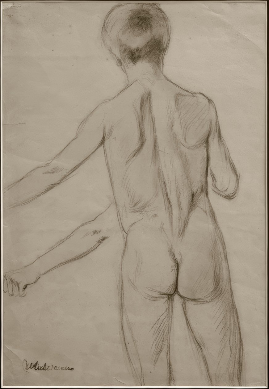 Studie zu dem Gemälde Badende Knaben von Max Liebermann