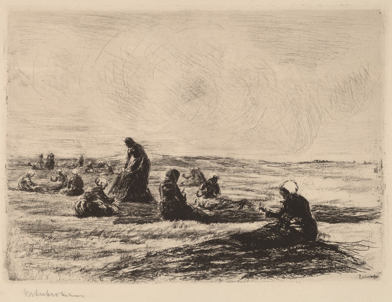 Netze flicken, 1894 von Max Liebermann