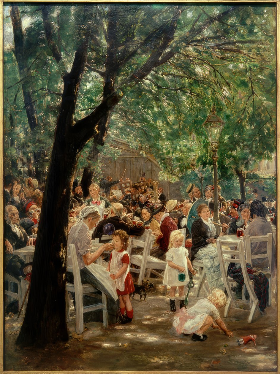 Münchner Biergarten von Max Liebermann