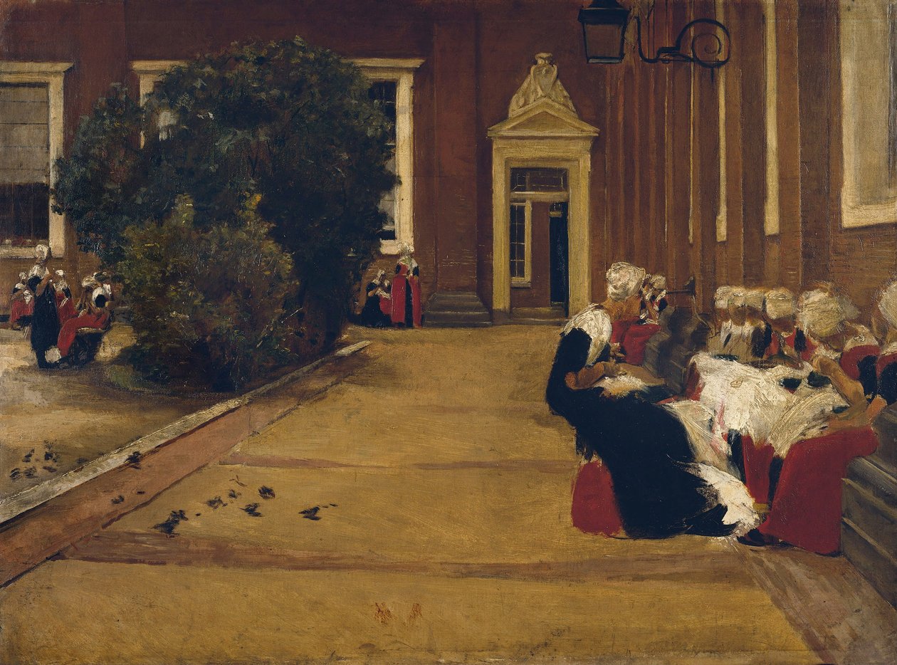 Waisenkinder in Amsterdam, 1876 von Max Liebermann