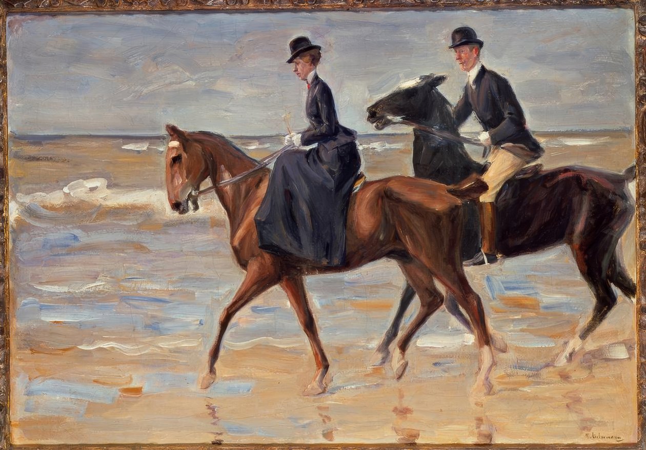 Reiter und Reiterin am Strand von Max Liebermann
