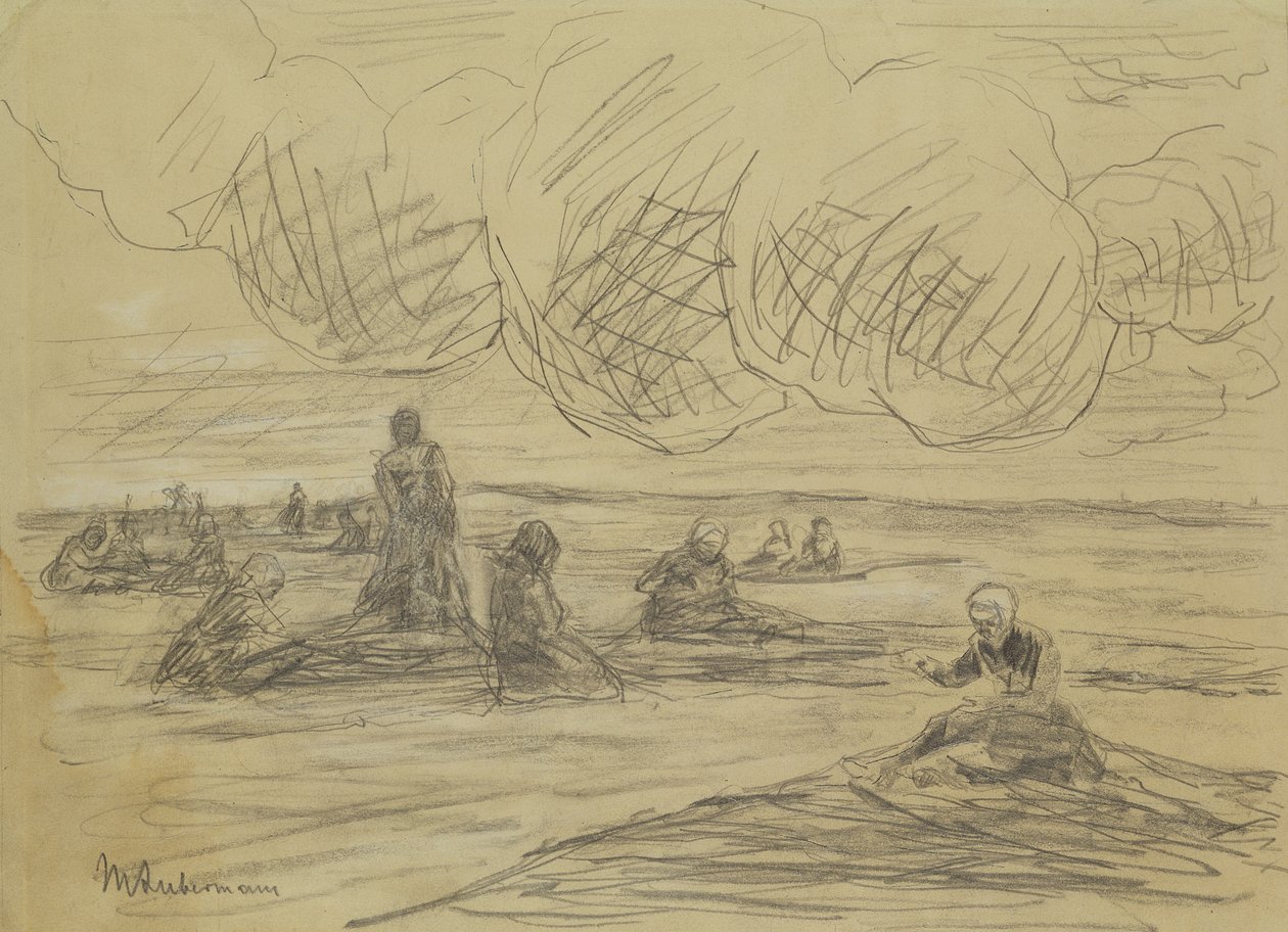 Netze reparieren, 1894 von Max Liebermann