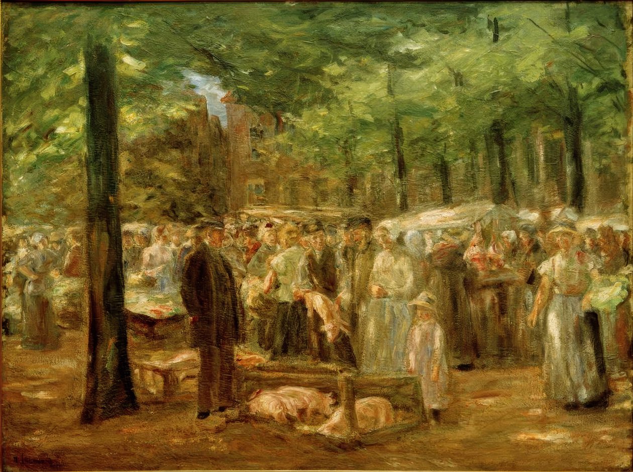 Schweinemarkt in Haarlem von Max Liebermann