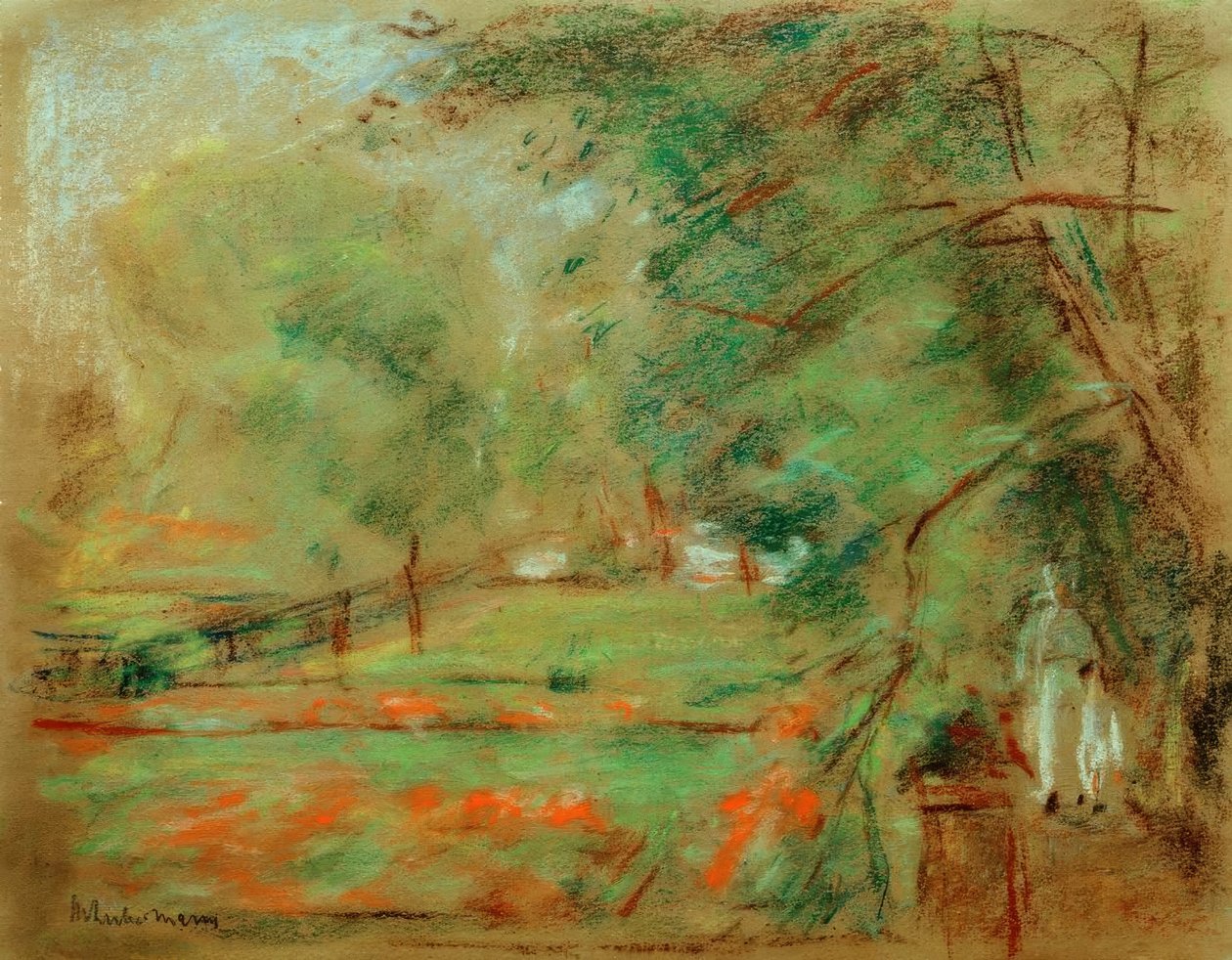 Spaziergang im Garten am Wannsee von Max Liebermann