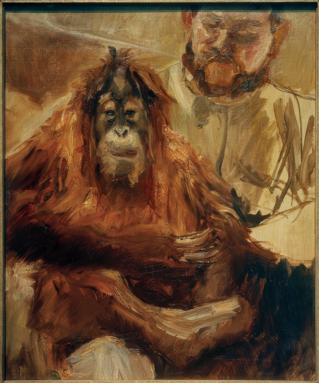 Der Orang-Utan-Seemann und sein Wärter von Max Slevogt