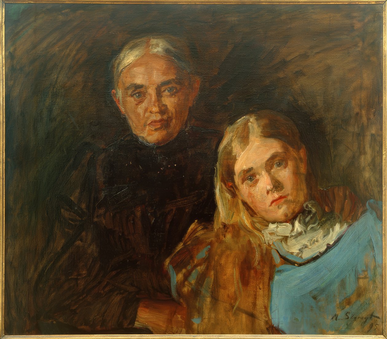 Frau Voll mit Tochter von Max Slevogt