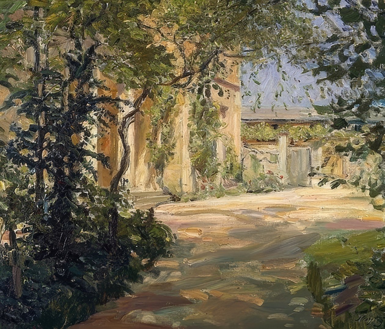 Landhaus in Godramstein. 1909 von Max Slevogt