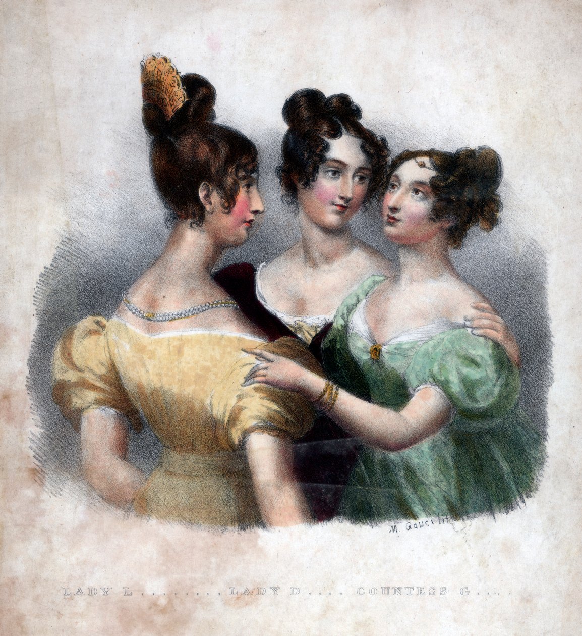 Drei Damen des 19. Jahrhunderts von Maxim Gauci