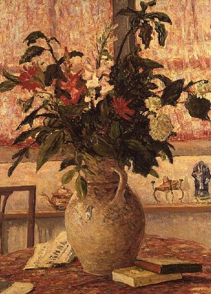 Blumenstrauß vor einem Fenster, 1910 von Maxime Emile Louis Maufra