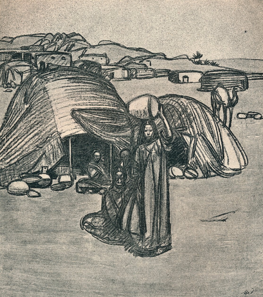 An den Toren der Wüste, ca. 1920, 1923 von Maxime Pierre Jules Dethomas