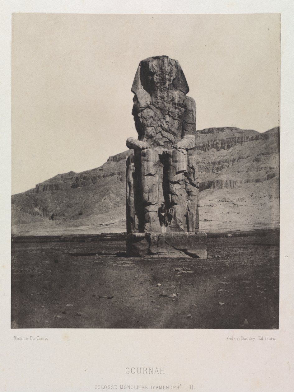 Kolossaler Monolith von Amenhotep III, Gournah von Maxime Du Camp