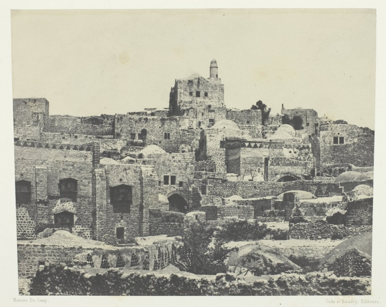 Jerusalem, Westliches Viertel; Palästina von Maxime Du Camp