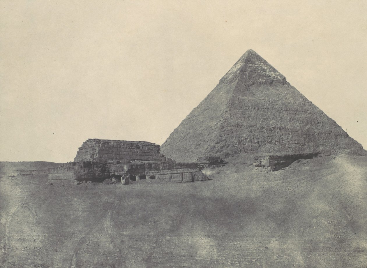 Mittelägypten. Pyramide von Chephren, 1850 von Maxime Du Camp