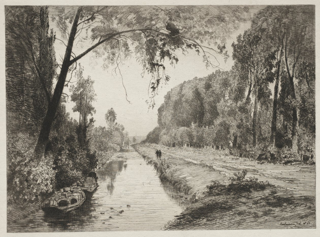 Kanal bei Pont Sainte-Maxence von Maxime Lalanne