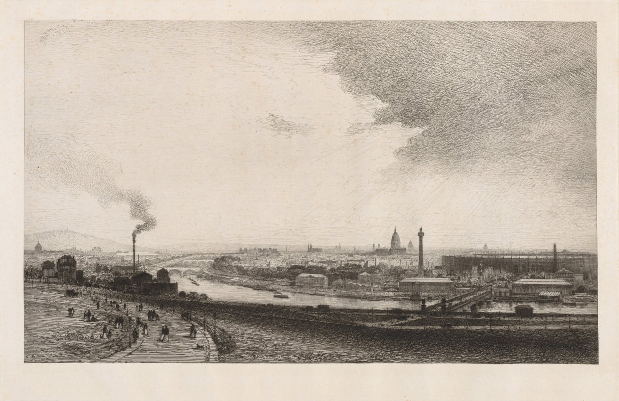Paris im Jahr 1867, Blick vom Trocadero von Maxime Lalanne