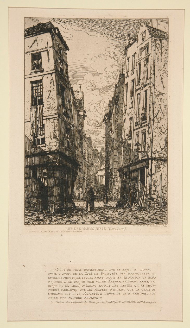 Rue des Marmousets (Vieux Paris) von Maxime Lalanne