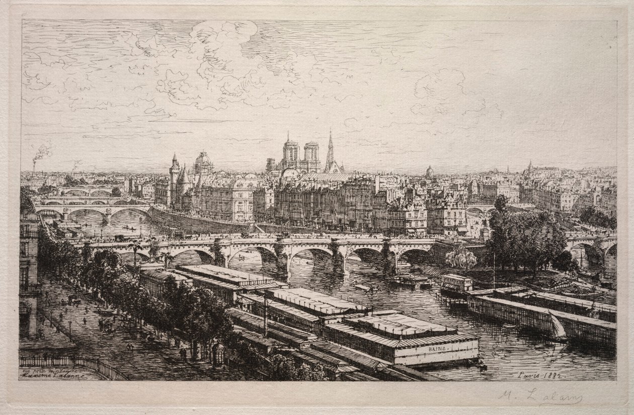 Blick vom Louvre, 1882 von Maxime Lalanne