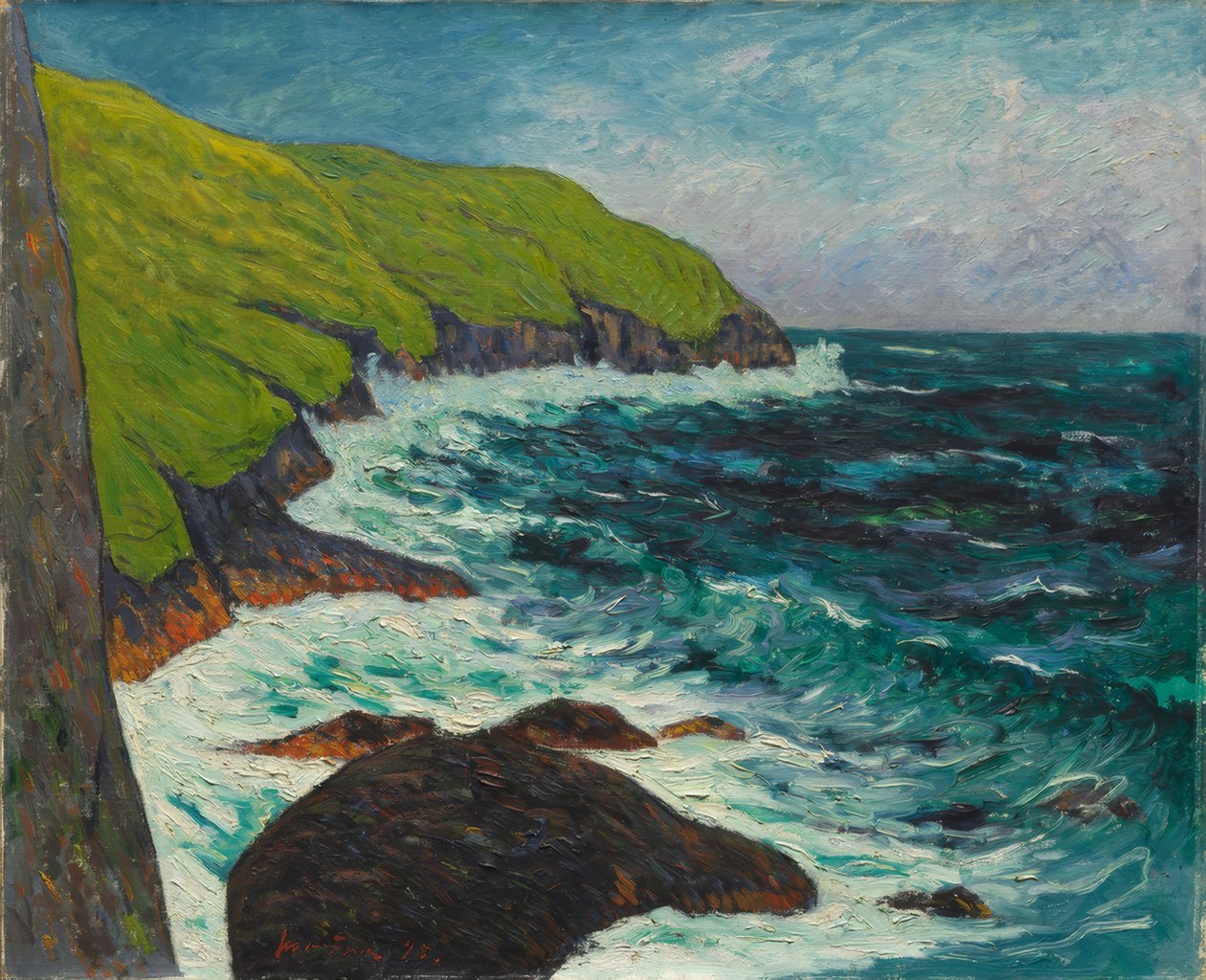 Die Klippen von Beg-ar-Fry, Saint-Jean-du-Doigt von Maxime Maufra
