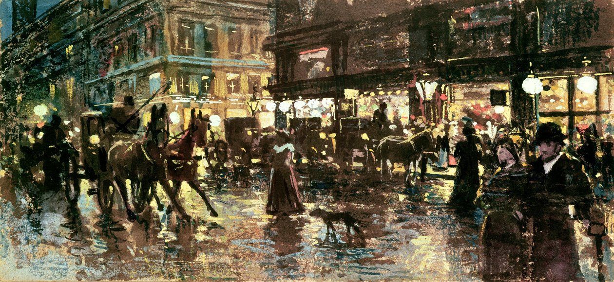 Die Ringstraße bei Nacht, Wien von Maximilian Lenz
