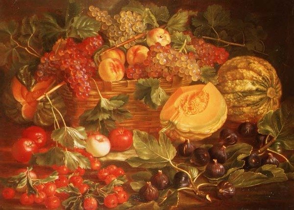 Stillleben mit Früchten von Maximilian Pfeiler or Pfeiller