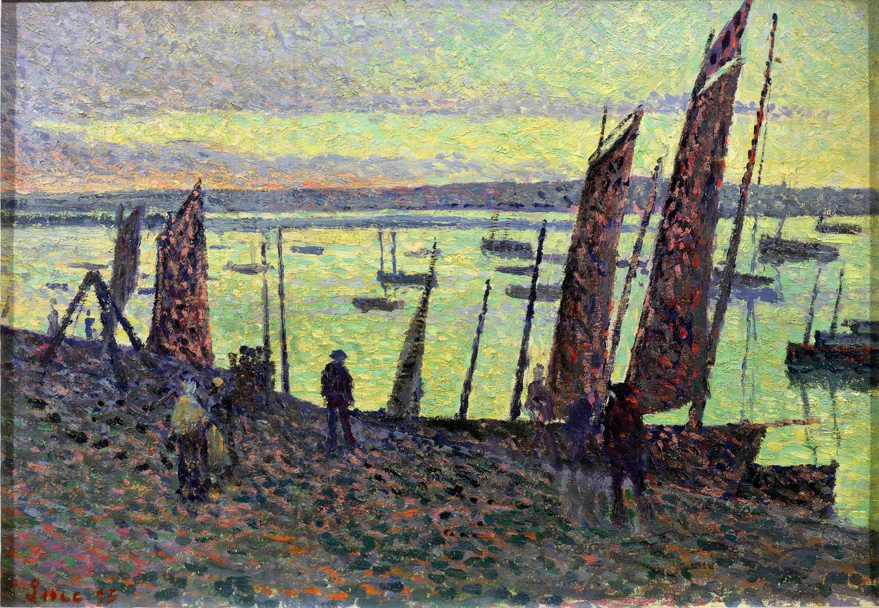 Boote in Camaret von Maximilien Luce
