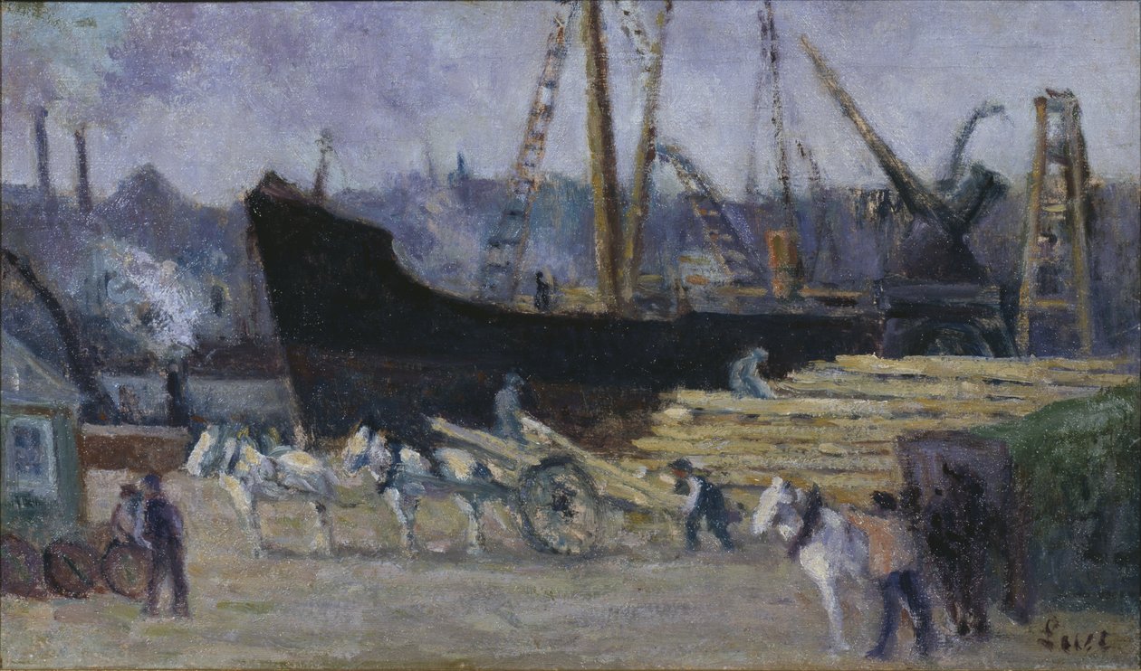 Dock in Rouen, ca. 1930 von Maximilien Luce