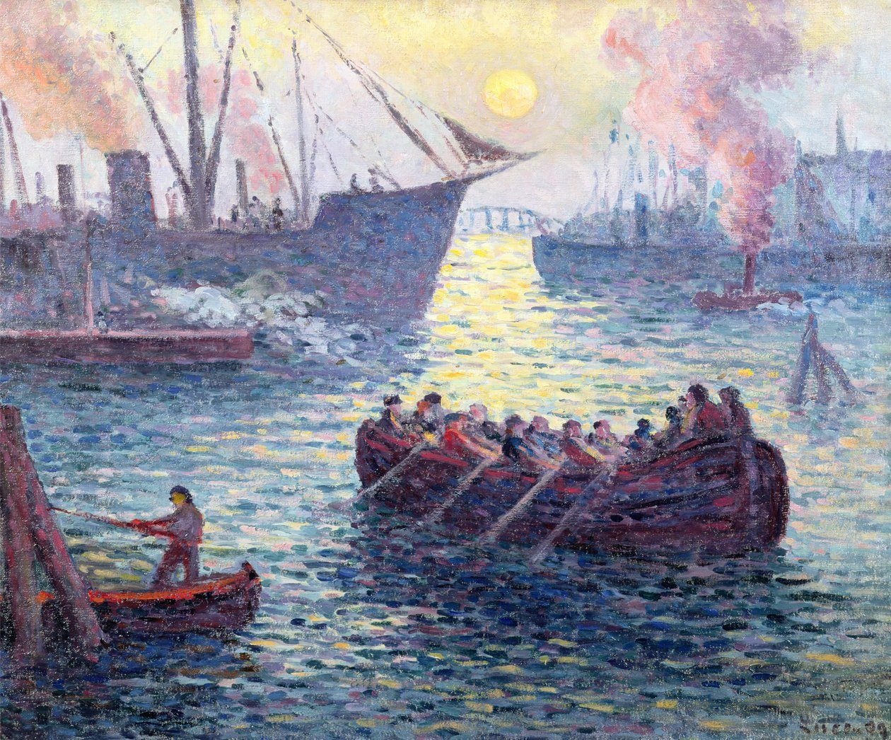 Rotterdam, der Hafen, 1907 von Maximilien Luce