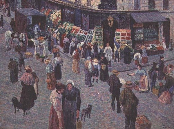 La Rue des Abbesses von Maximilien Luce