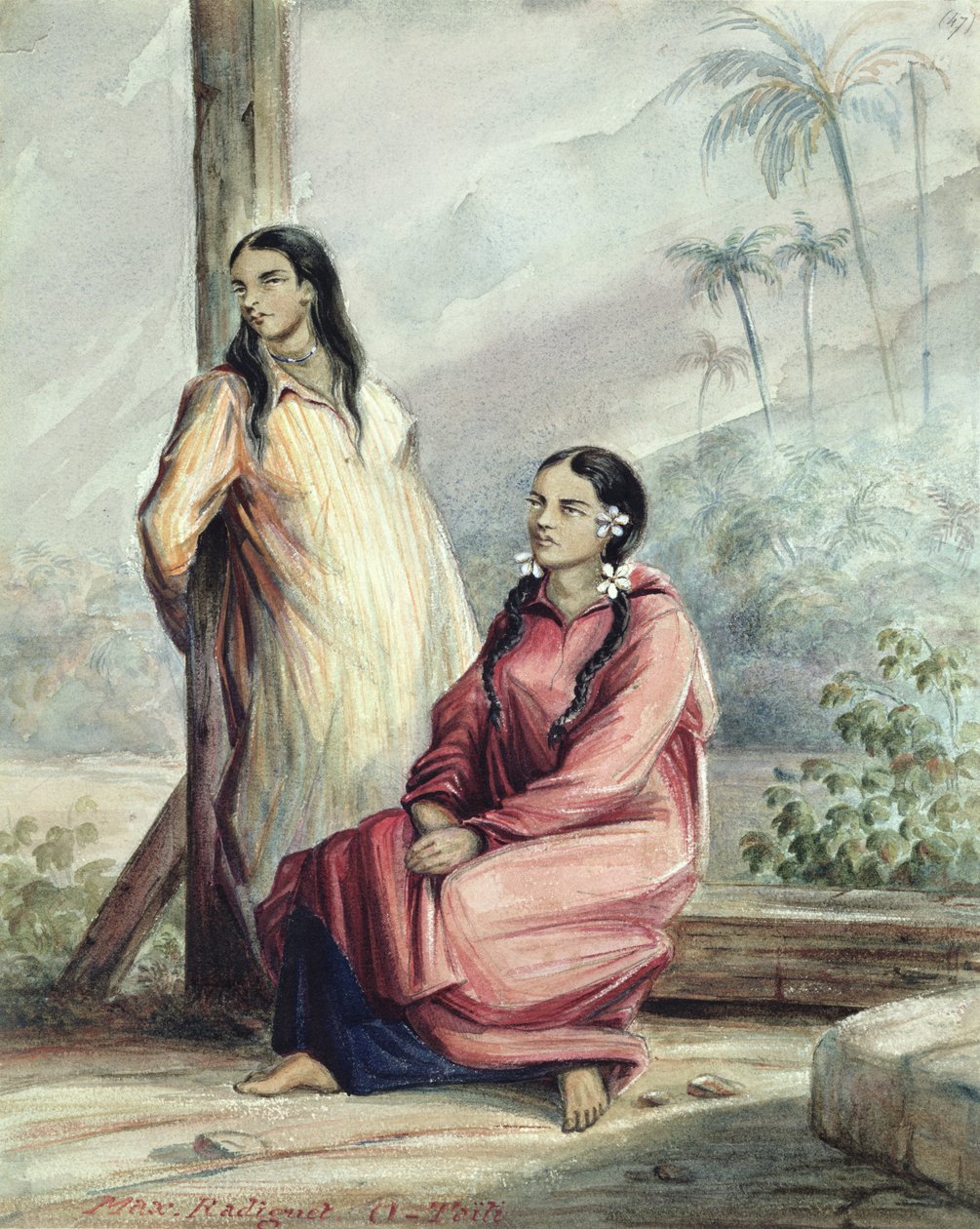 Zwei tahitianische Frauen von Maximilien Radiguet