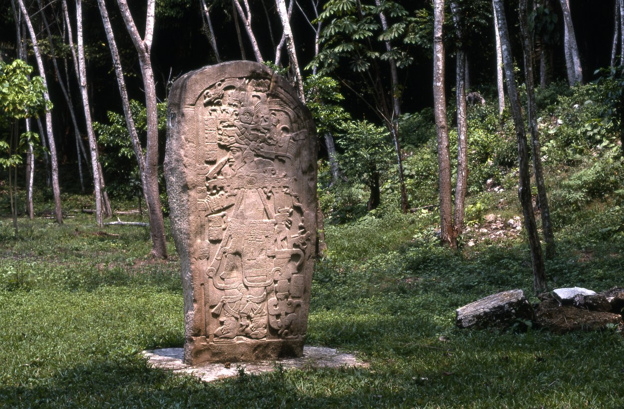 Stela 1, Terminal-Klassik-Periode (830-930 n. Chr.) von Mayan