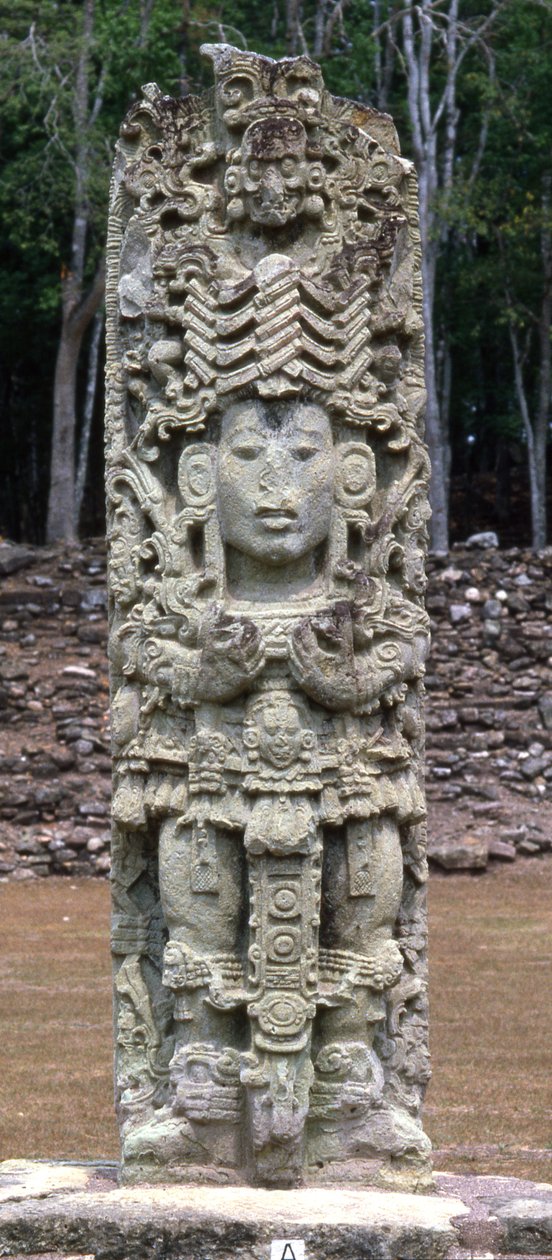 Stela A, Copan, Spätklassische Periode, ca. 730 n. Chr. von Mayan