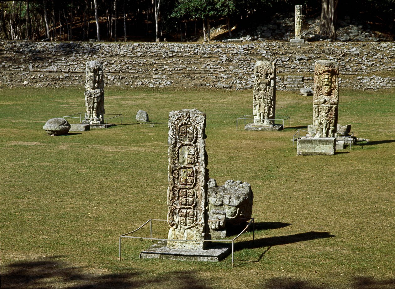 Überreste des zeremoniellen Platzes 4.-10. Jahrhundert von Mayan Mayan