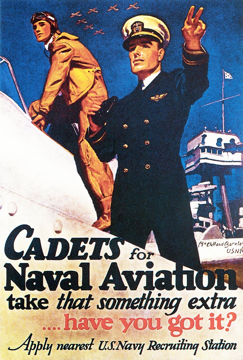 Kadetten für die Marinefliegerei nehmen das gewisse Extra, 1943 von McClelland Barclay