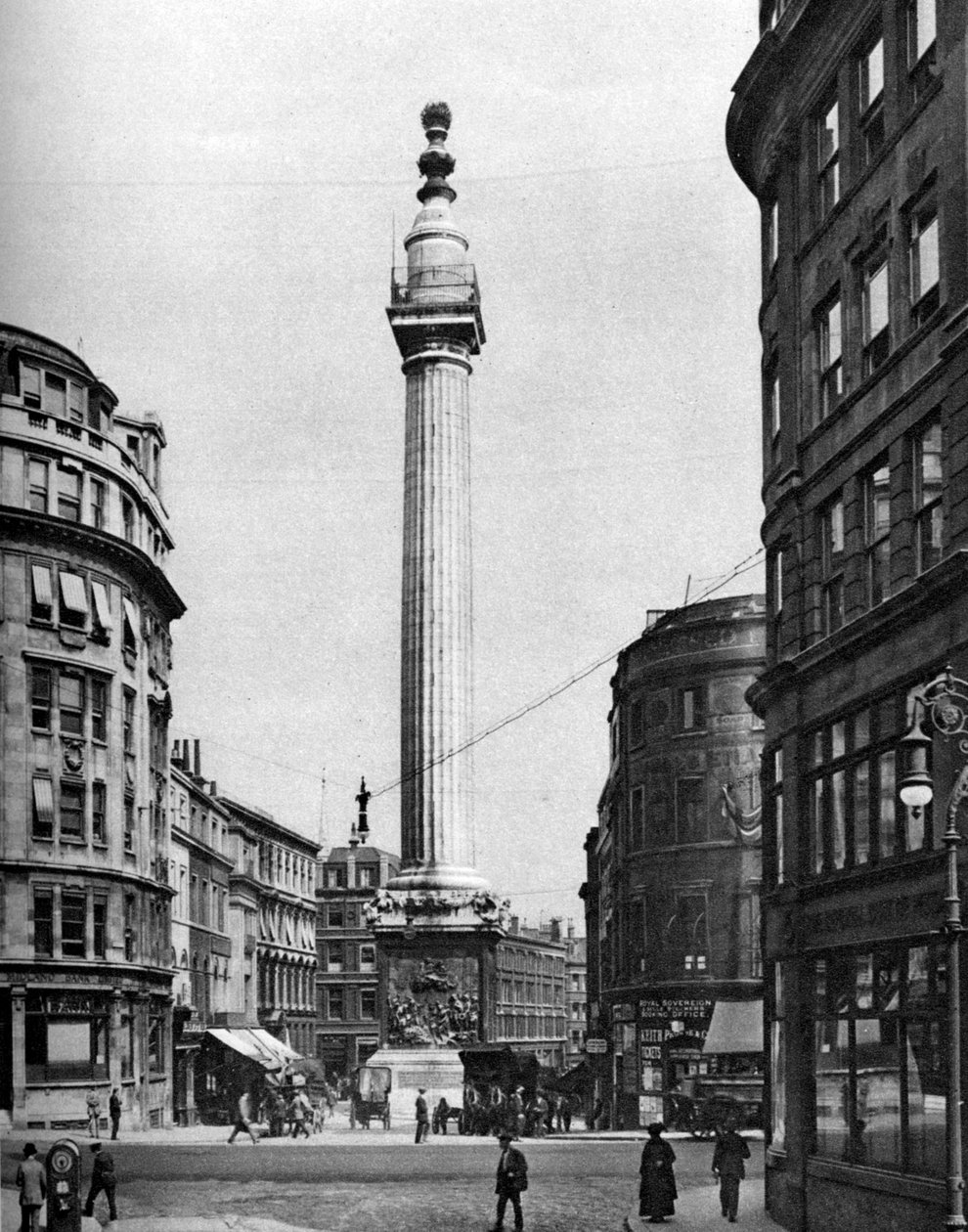 Das Monument zum Großen Brand von London, 1926-1927 von McLeish