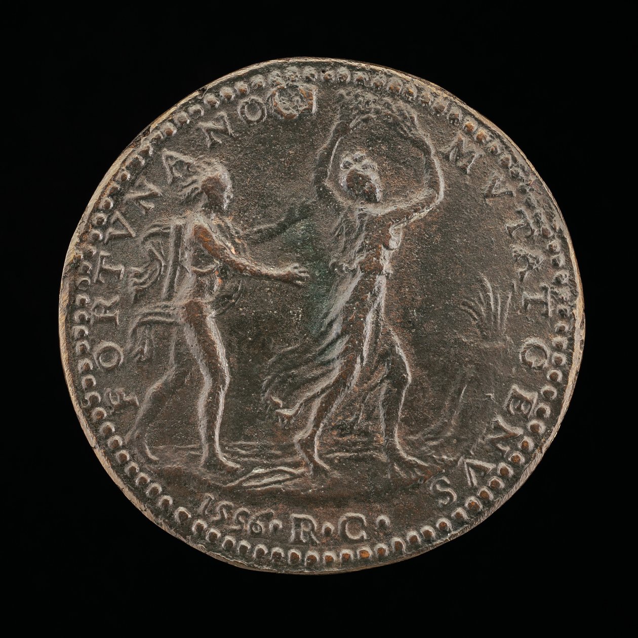 Apollo verfolgt Daphne [Rückseite], 1556 von Medallist R.C.
