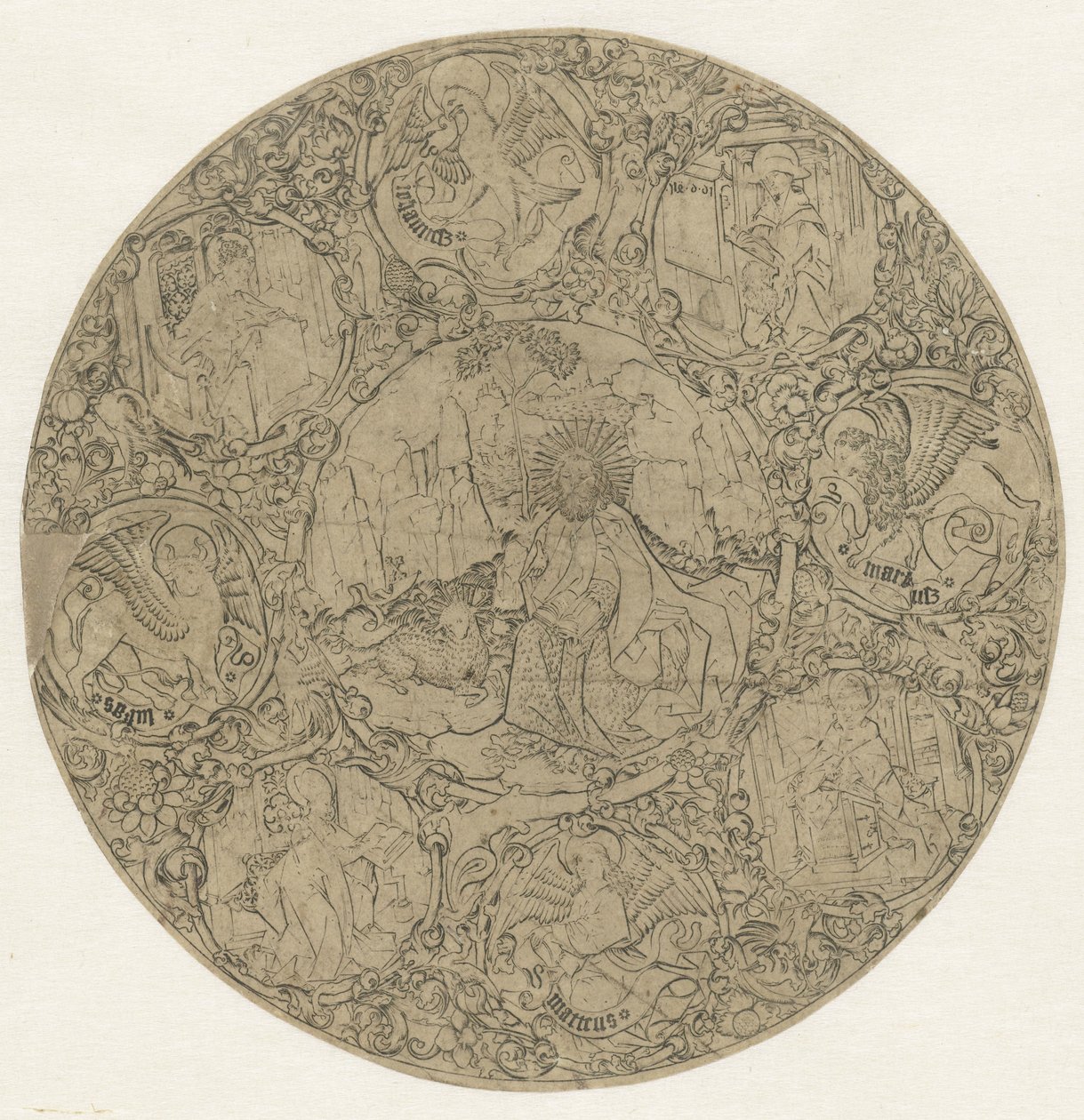 Johannes der Täufer in der Wüste von Meester E.S.