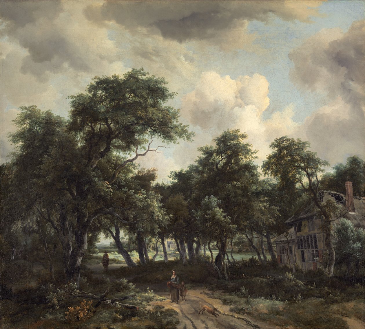 Hütte unter Bäumen, um 1664 von Meindert Hobbema
