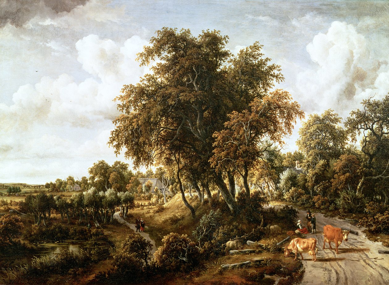 Straße auf dem Deich von Meindert Hobbema