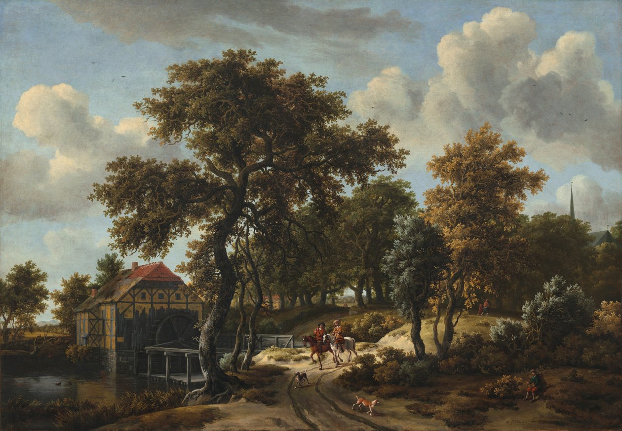 Die Reisenden von Meindert Hobbema