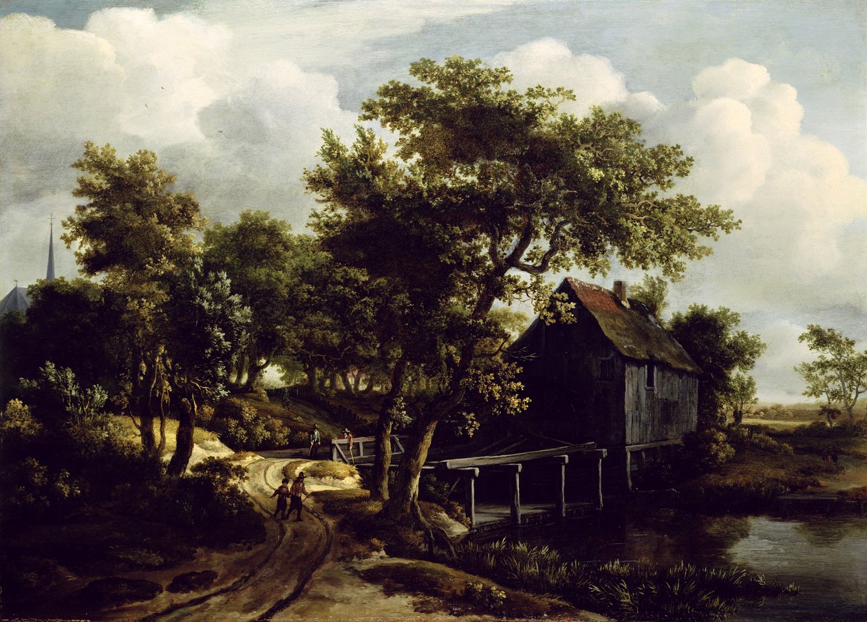Die Wassermühle, 1662 von Meindert Hobbema
