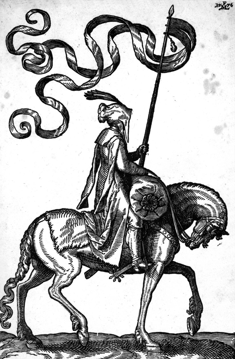 Ein Mann zu Pferd, 1576 von Melchior Lorck