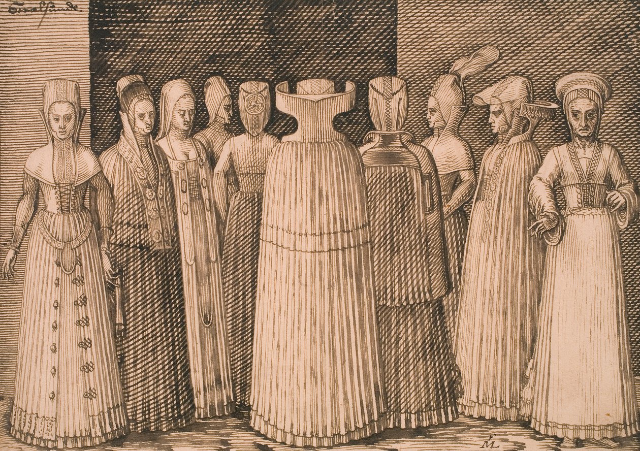 Zehn Frauen aus Stralsund von Melchior Lorck