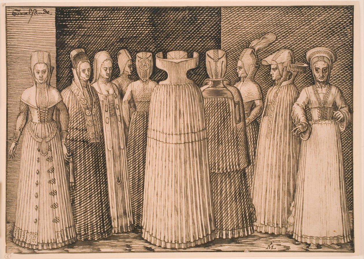 Zwei Frauen aus Stralsund von Melchior Lorck
