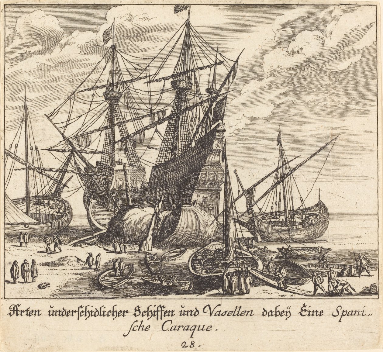 Schiffe von Melchior Küsel after Johann Wilhelm Baur