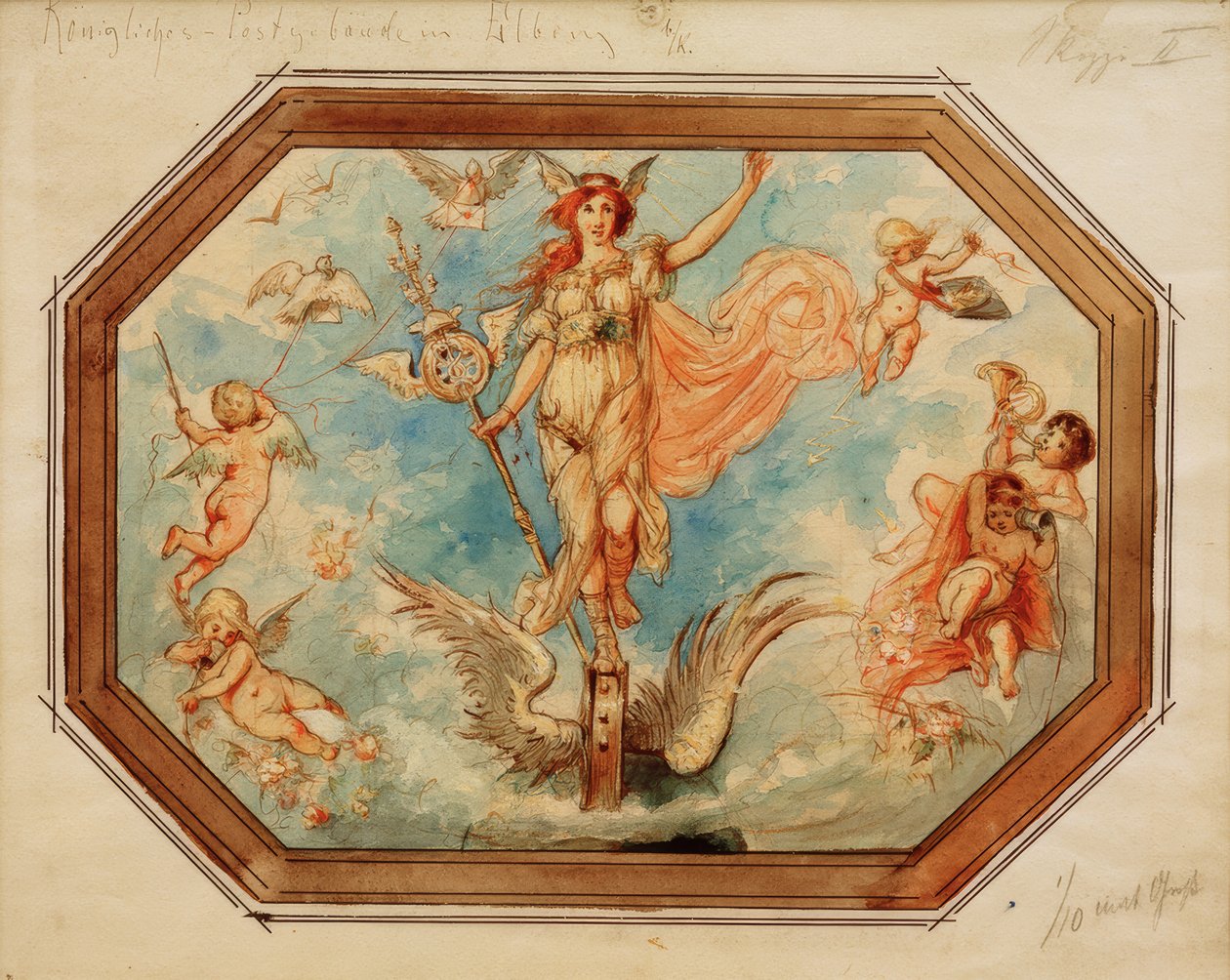 Allegorie des Postwesens von Melchior Lechter
