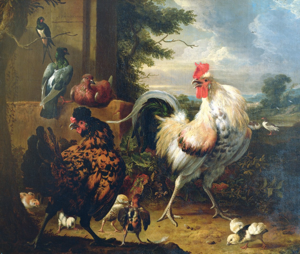 Hofgeflügel von Melchior de Hondecoeter