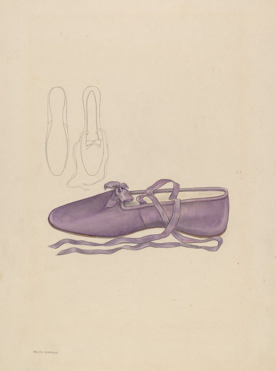 Pantoffel, ca. 1936 von Melita Hofmann