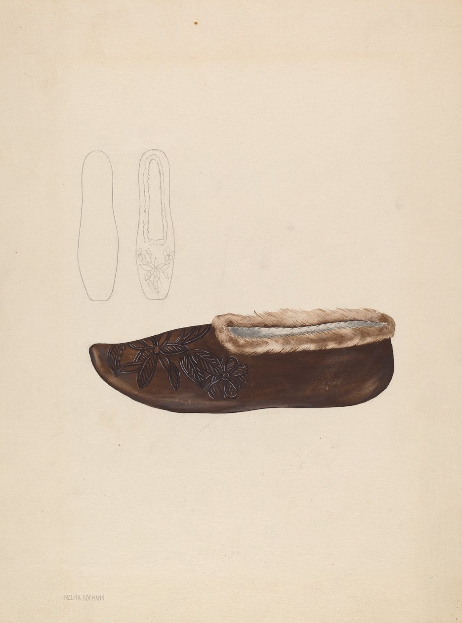 Pantoffel, ca. 1936 von Melita Hofmann